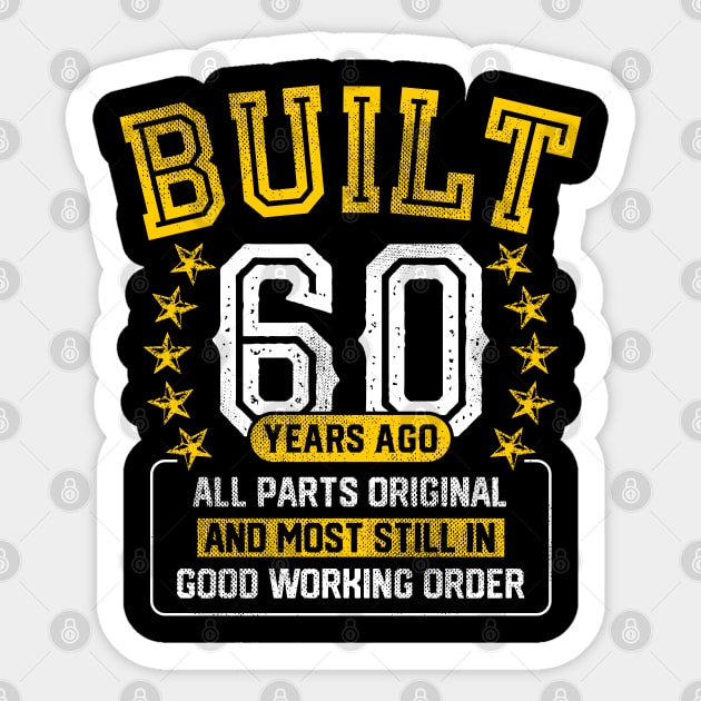 Funny 60th Birthday Shirt Adult 60 Years Old Joke Gift Sticker by trendingoriginals